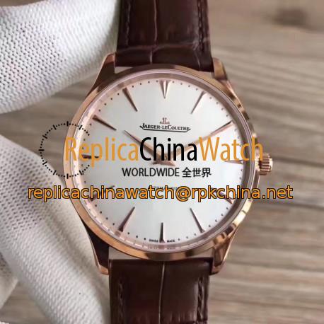 Replica Jaeger-LeCoultre Master Ultra Thin 41 1332511 N Rose Gold Silver Dial M9015