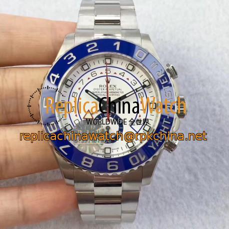 Replica Rolex Yacht-Master II 116680 JF Stainless Steel White Dial Swiss 7750