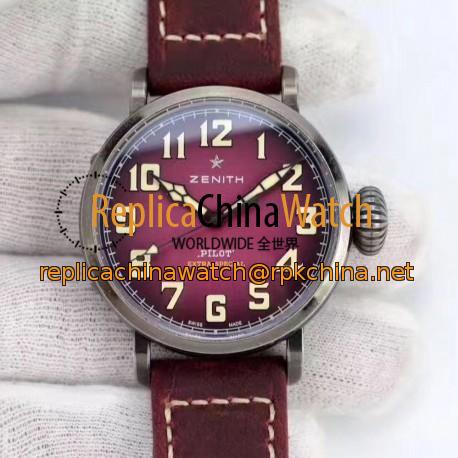 Replica Zenith Pilot Type 20 Extra Special Ton Up 45MM 11.2430.679.21.C801 XF Stainless Steel Purple Dial M9015
