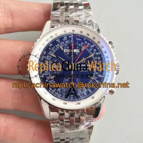 Replica Breitling Navitimer Montbrillant Datora A21330 JF Stainless Steel Blue Dial Swiss 7750