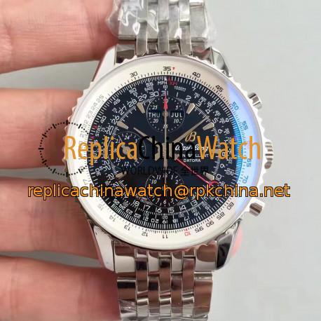 Replica Breitling Navitimer Montbrillant Datora A21330 JF Stainless Steel Black Dial Swiss 7750