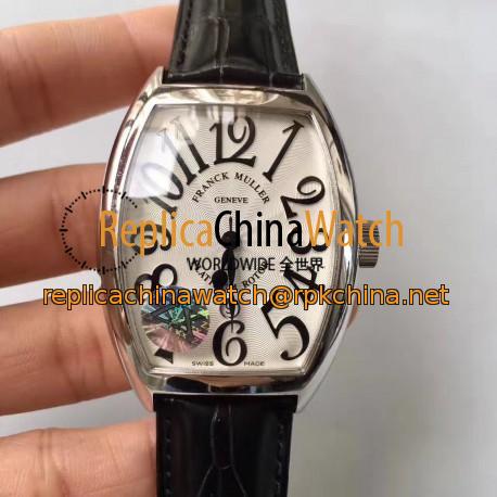 Replica Franck Muller 7880 SC DT Platinum Rotor ZX Stainless Steel White Dial Swiss 2824-2