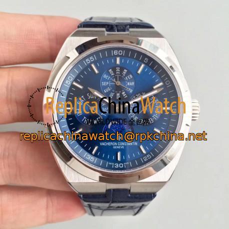 Replica Vacheron Constantin Overseas Ultra Thin Perpetual Calendar 4300V/120G-B102 BF Stainless Steel Blue Dial Swiss 1120 QP