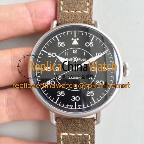 Replica Bell & Ross Vintage Military BRWW192-MIL/SCA BR Stainless Steel Black Dial M9015