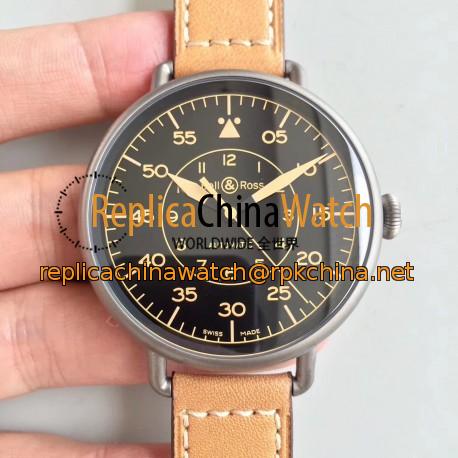 Replica Bell & Ross Vintage Heritage BRWW192-HER/SCA BR Stainless Steel Black Dial M9015