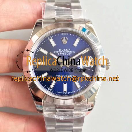 Replica Rolex Datejust II 126300 41MM N Stainless Steel Blue Dial Swiss 3235