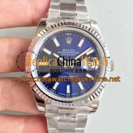 Replica Rolex Datejust II 126334 41MM N Stainless Steel Blue Dial Swiss 3235