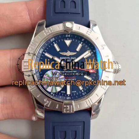Replica Breitling Avenger II GMT A3239011/BC35/170A GF Stainless Steel Blue Dial Swiss 2836-2