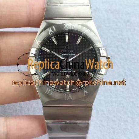 Replica Omega Constellation 123.10.38.21.01.001 38MM SSS Stainless Steel Black Dial Swiss 8500