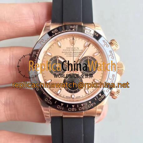 Replica Rolex Daytona Cosmograph 116515LN N Rose Gold Rose Gold Dial Swiss 7750 Run 6@SEC
