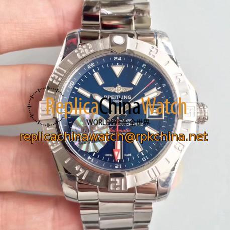 Replica Breitling Avenger II GMT A3239011-C872SS GF Stainless Steel Blue Dial Swiss 2836-2