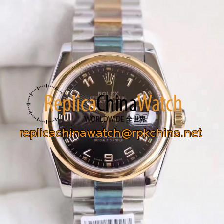 Replica Rolex Datejust 36 116203 36MM N Stainless Steel & Yellow Gold Black Dial Swiss 2836-2