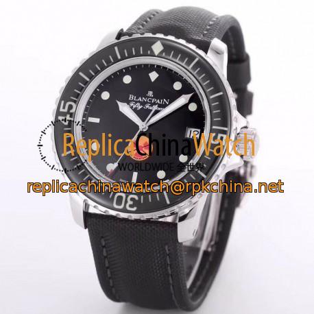Replica Blancpain Fifty Fathoms Tribute Limited Edition 5015B-1130-52 ZF Stainless Steel Black Dial Swiss 2836-2
