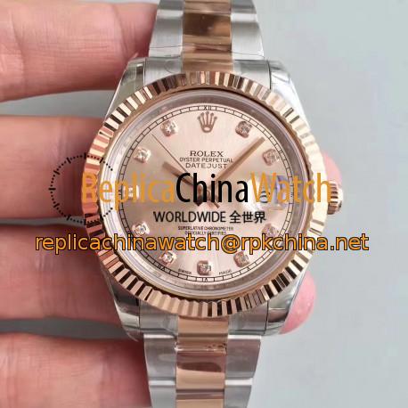 Replica Rolex Datejust II 116333 41MM EW Stainless Steel & Rose Gold Rose Gold Dial Swiss 3136