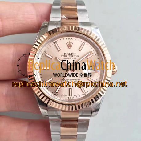 Replica Rolex Datejust II 116333 41MM EW Stainless Steel & Rose Gold Rose Gold Dial Swiss 3136