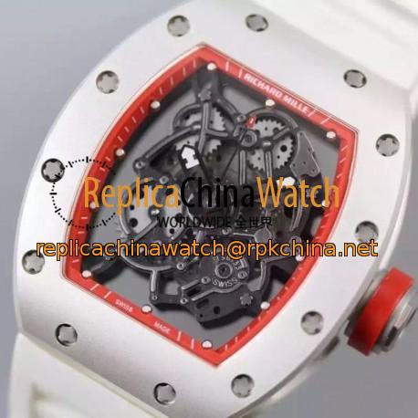 Replica Richard Mille RM035 White PVD Red Dial M9015