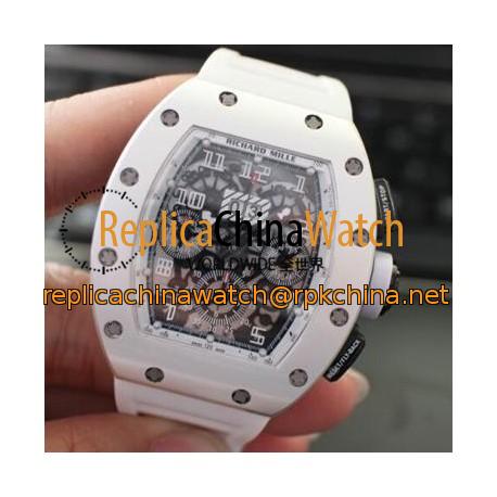 Replica Richard Mille RM011-FM Felipe Massa Chronograph White PVD White Dial Swiss 7750
