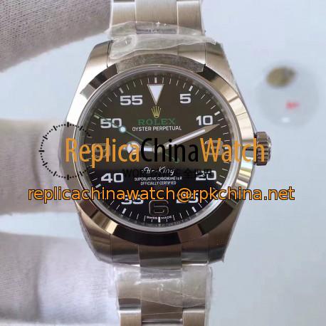 Replica Rolex Air-King 116900 V7 2018 Stainless Steel Black Dial Swiss 2836-2