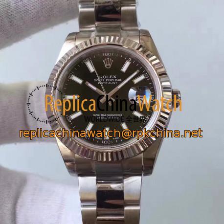 Replica Rolex Datejust II 116334 2018 41MM EW Stainless Steel Black Dial Swiss 3136