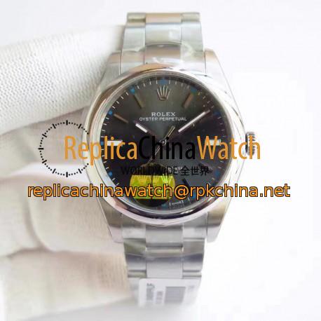 Replica Rolex Oyster Perpetual 34 114300 2018 UB Stainless Steel Anthracite Dial Swiss 2836-2