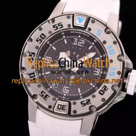 Replica Richard Mille RM028 White PVD Black Dial Swiss 7751