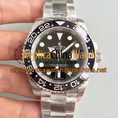 Replica Rolex GMT-Master II 116710LN V7 Stainless Steel Black Dial Swiss 2836-2