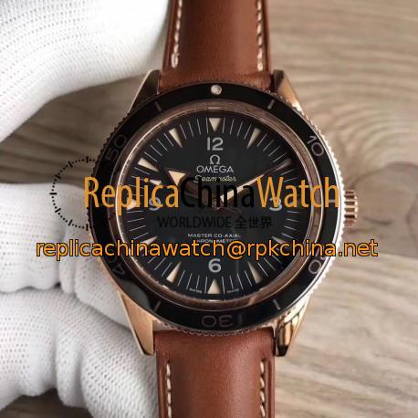 Replica Omega Seamaster 300M Co-Axial 41MM 233.62.41.21.01.002 XF Rose Gold Black Dial Swiss 8401