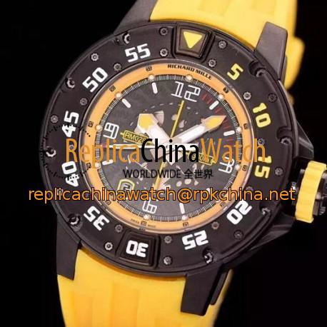 Replica Richard Mille RM028 PVD Yellow Dial Swiss 7751