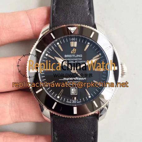 Replica Breitling Superocean Heritage II 42M AB201012/BF73/278S/A20S.1 GF Stainless Steel Black Dial Swiss 2824-2