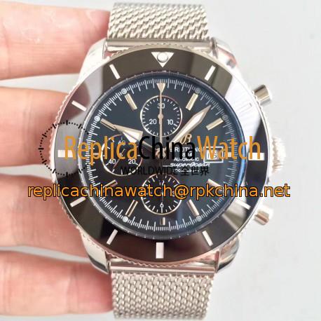 Replica Breitling Superocean Heritage II Chronograph 46 A1332024/B908/152A N Stainless Steel Black Dial Swiss 7750