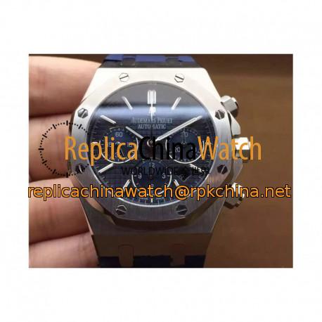 Replica Audemars Piguet Royal Oak Chronograph 26331 Stainless Steel Blue Dial Rubber Strap Swiss 7750