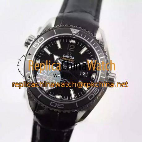 Replica Omega Planet Ocean Professional Lady 37MM Stainless Steel Black Dial Swiss movement 8520