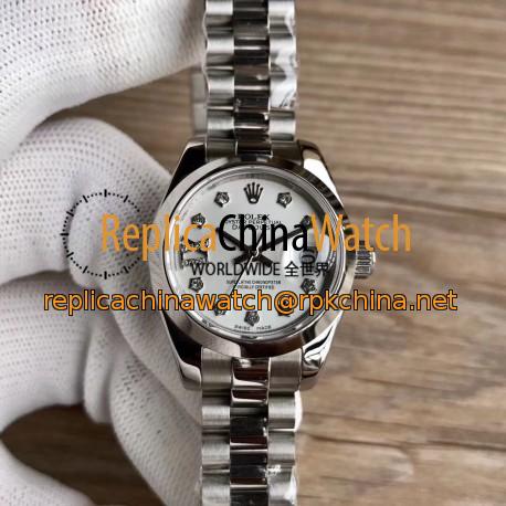 Replica Rolex Lady Datejust 28 279166 28MM WF Stainless Steel Silver Dial Swiss 2671