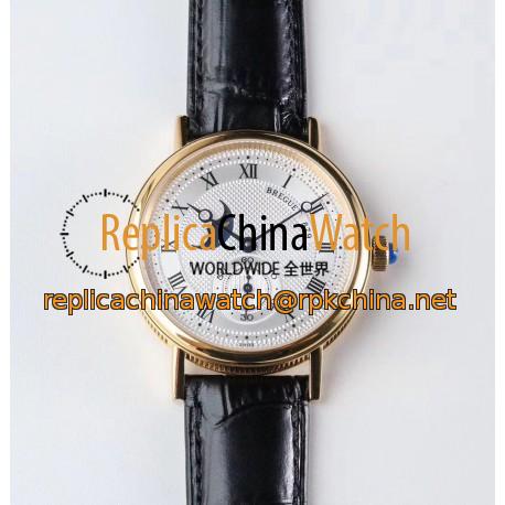 Replica Breguet Classique Moonphase 4396 GXG Yellow Gold Silver Dial Swiss 5165R
