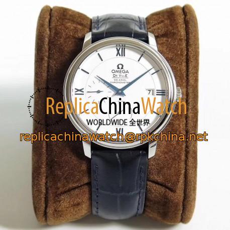 Replica Omega De Ville Prestige Co-Axial Power Reserve 424.53.40.21.04.001 TW Stainless Steel White Dial Swiss 2824-2