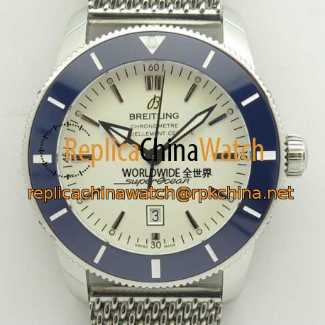 Replica Breitling Superocean Heritage II 46MM AB202012G828152A N Stainless Steel White Dial Swiss 2824-2