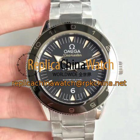 Replica Omega Seamaster 300 Spectre 007 Limited Edition 233.32.41.21.01.001 VS Stainless Steel Black Dial Swiss 8400