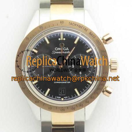 Replica Omega Speedmaster ´57 Chronograph 41.5MM 331.20.42.51.01.002 OM Stainless Steel & Rose Gold Black Dial Swiss 9301