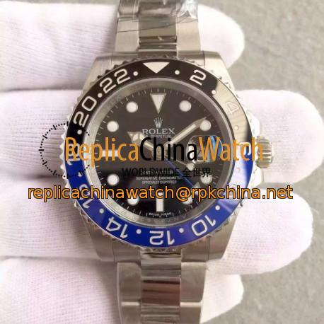 Replica Rolex GMT-Master II 116710BLNR Batman V8 Stainless Steel Black Dial Swiss 3186