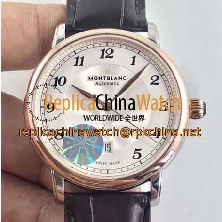 Replica Montblanc Star Legacy Automatic 42MM 117576 TH Stainless Steel & Rose Gold Silver Dial Swiss MB 24.01