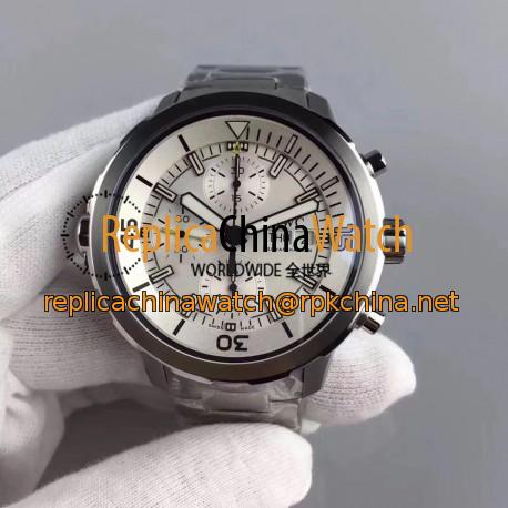 Replica IWC Aquatimer Chronograph IW376802 HBBV6 Stainless Steel Silver Dial Swiss 7750
