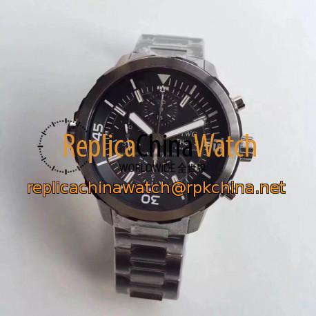 Replica IWC Aquatimer Chronograph IW376804 HBBV6 Stainless Steel Black Dial Swiss 7750