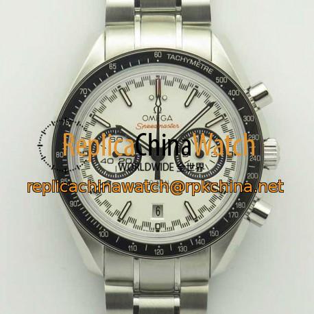 Replica Omega Speedmaster Racing Master Chronograph 44.25MM 329.30.44.51.04.001 OM Stainless Steel White Dial Swiss 9900