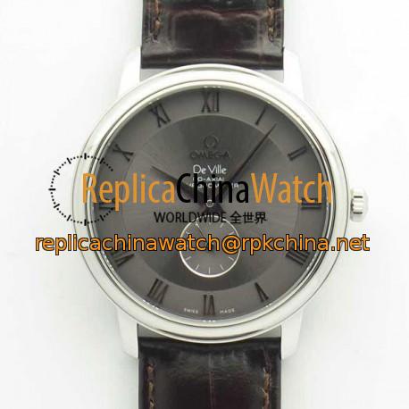 Replica Omega De Ville Prestige Co-Axial Small Seconds 39MM 4813.30.01 TWF Stainless Steel Grey Dial M9015