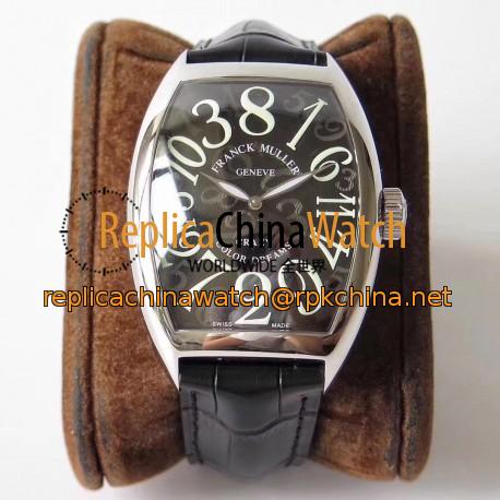 Replica Franck Muller Crazy Hours FM 8880 AB Stainless Steel Black Dial Swiss 2824-2