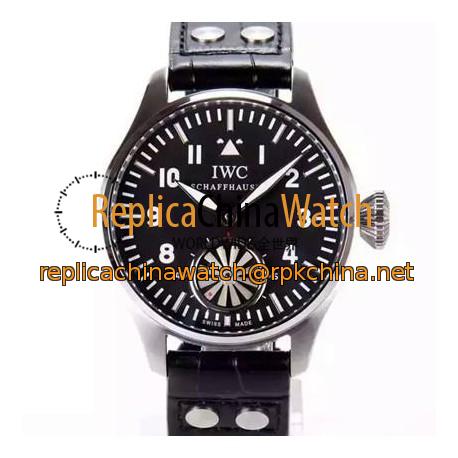Replica IWC Big Pilot Markus Buhler IW5003 Stainless Steel Black Dial Swiss 6498