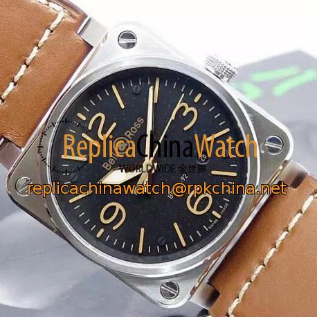 Replica Bell & Ross BR 03 92 Stainless Steel Black Dial M9015