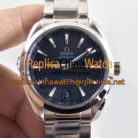 Replica Omega Seamaster Aqua Terra 150M Co-Axial Master Chronometer 220.10.41.21.03.002 VS Stainless Steel Blue Dial Swiss 8900