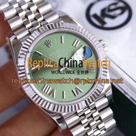 Replica Rolex Datejust II 126334 41MM KS Stainless Steel Green Dial Swiss 2836-2