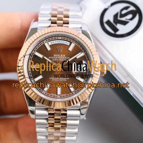 Replica Rolex Datejust II 116333 41MM KS Stainless Steel & Rose Gold Chocolate Dial Swiss 2836-2